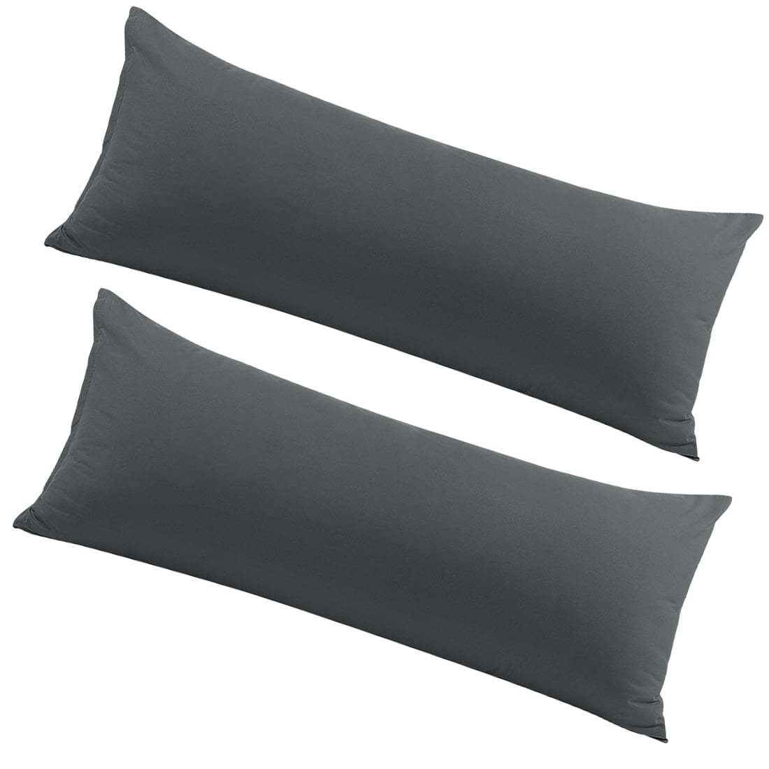 Unique Bargains 2 Packs Brushed Microfiber Body Pillowcase Grey 20" x 48"