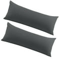 thumbnail image 1 of Unique Bargains 2 Packs Brushed Microfiber Body Pillowcase Grey 20" x 72", 1 of 8