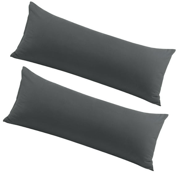 Unique Bargains 2 Packs Brushed Microfiber Body Pillowcase Grey 20" x 72"