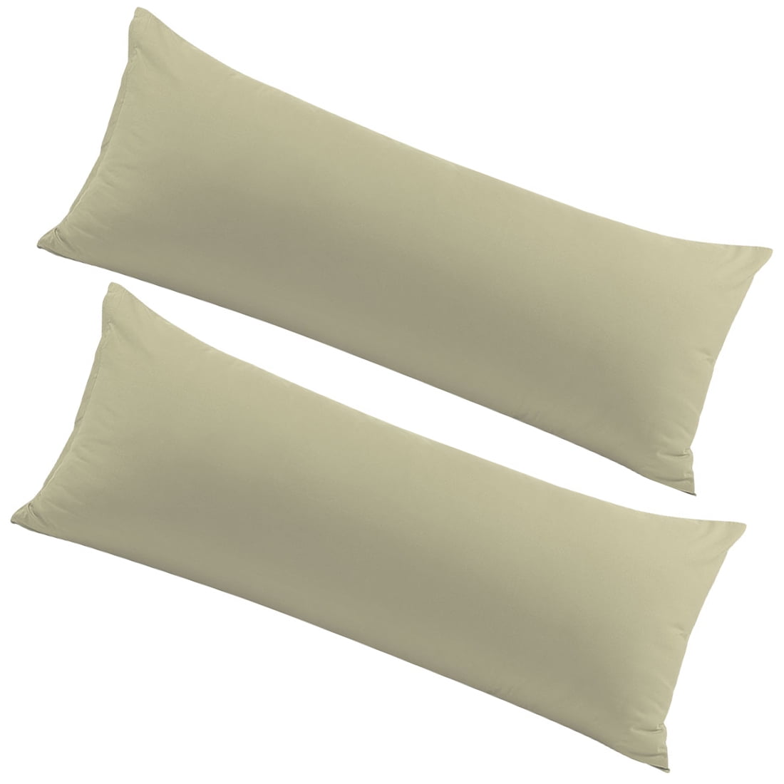 Unique Bargains 2 Packs Brushed Microfiber Body Pillowcase Khaki 20" x 48"