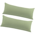thumbnail image 1 of Unique Bargains Solid Print Minimalism Washable Pillowcases, Body Pillow, Green, 2-Pieces, 1 of 8