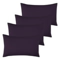 thumbnail image 1 of Unique Bargains 4-Pack Solid Microfiber Pillowcases Purple Queen(20"x30"), 1 of 8