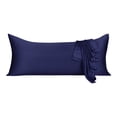 thumbnail image 1 of Unique Bargains Silky Satin Zippered Body Pillow Cover, 21" x 60", Navy, 1 of 7