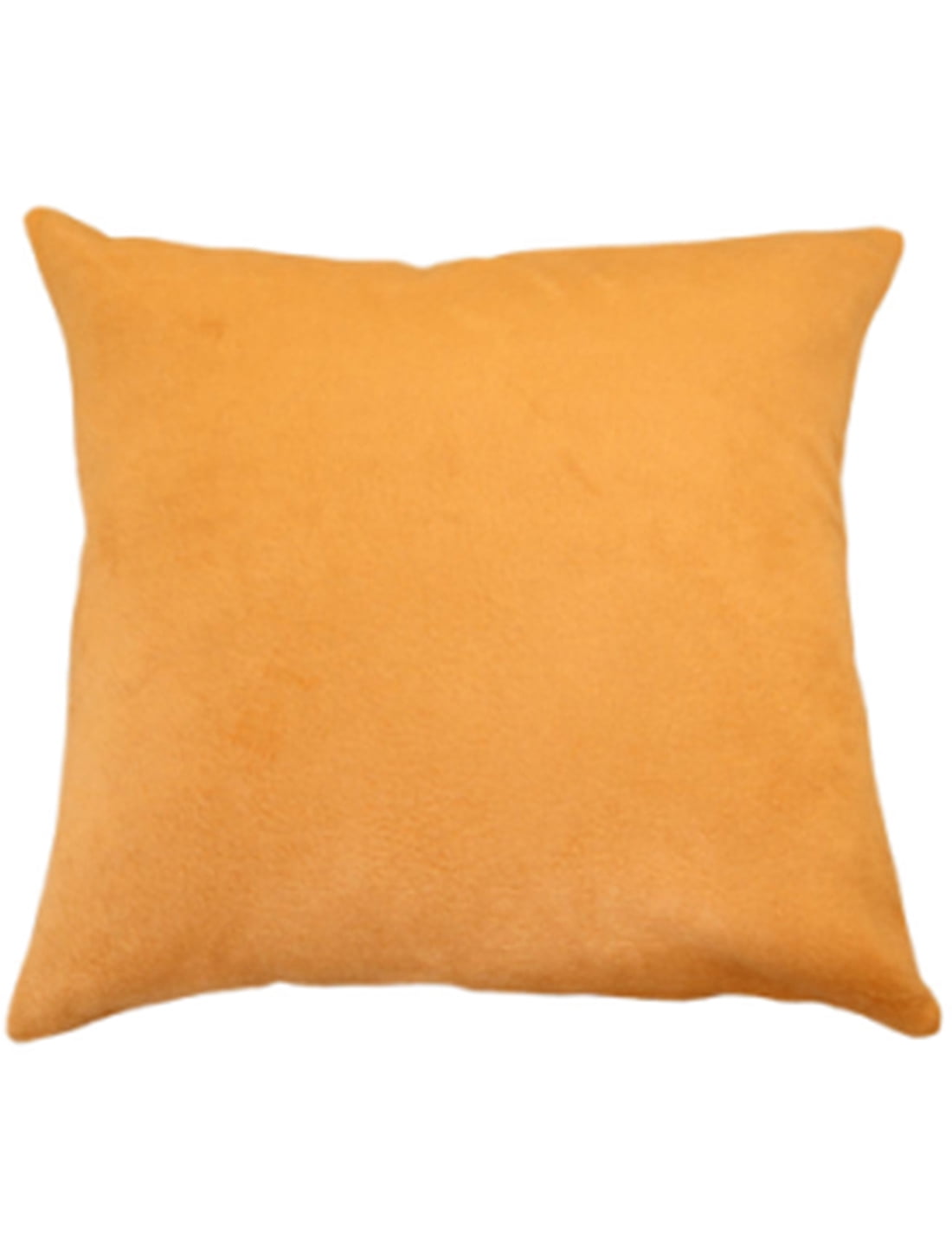 Unique Bargains Solid Velvet Soft Square 80/20 Viscose Throw Pillow Covers 18" x 18" Pumpkin