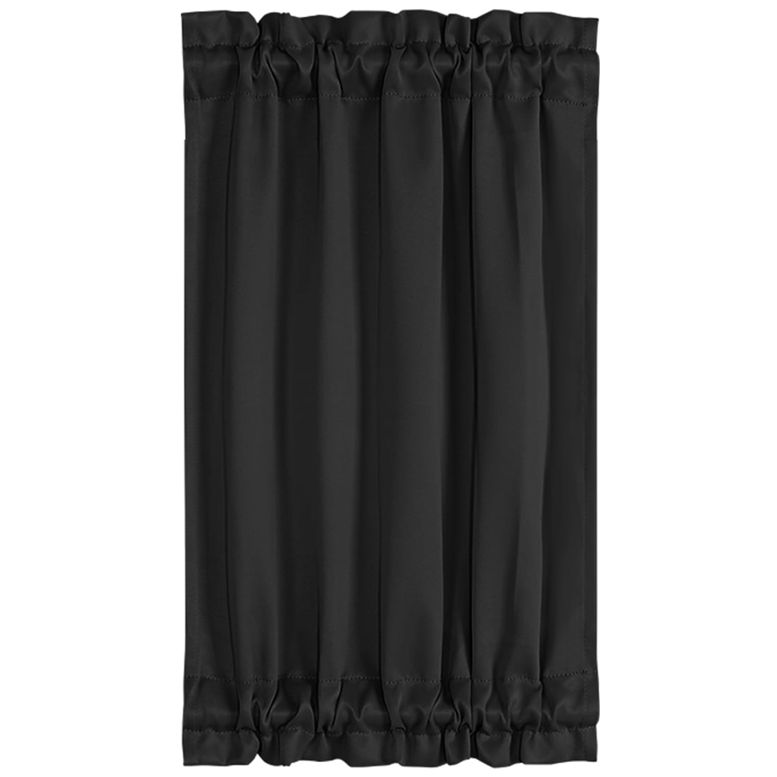 Unique Bargains Solid Window French Door Curtain Panel Black 25" x 40"