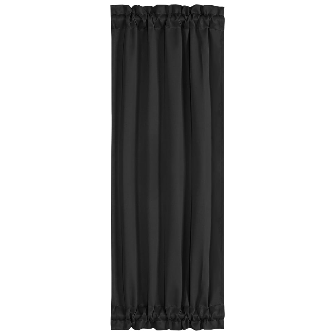 Unique Bargains Solid Window French Door Curtain Panel Black 25" x 72"