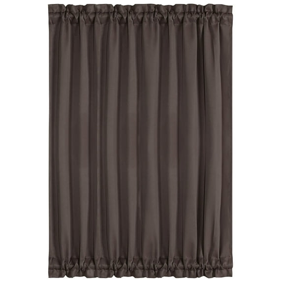 Unique Bargains Solid Window French Door Curtain Panel Coffee 54" x 72"