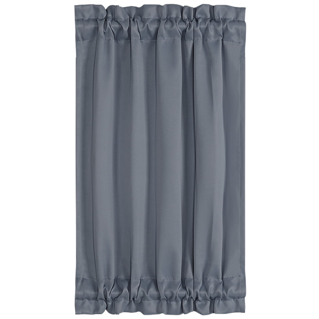 Unique Bargains Solid Window French Door Curtain Panel Dark Gray 25" x 40"