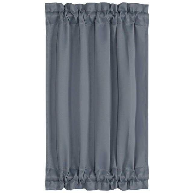 Unique Bargains Solid Window French Door Curtain Panel Dark Gray 25" x