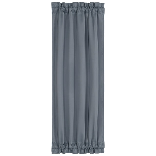 Unique Bargains Solid Window French Door Curtain Panel Dark Gray 25" x