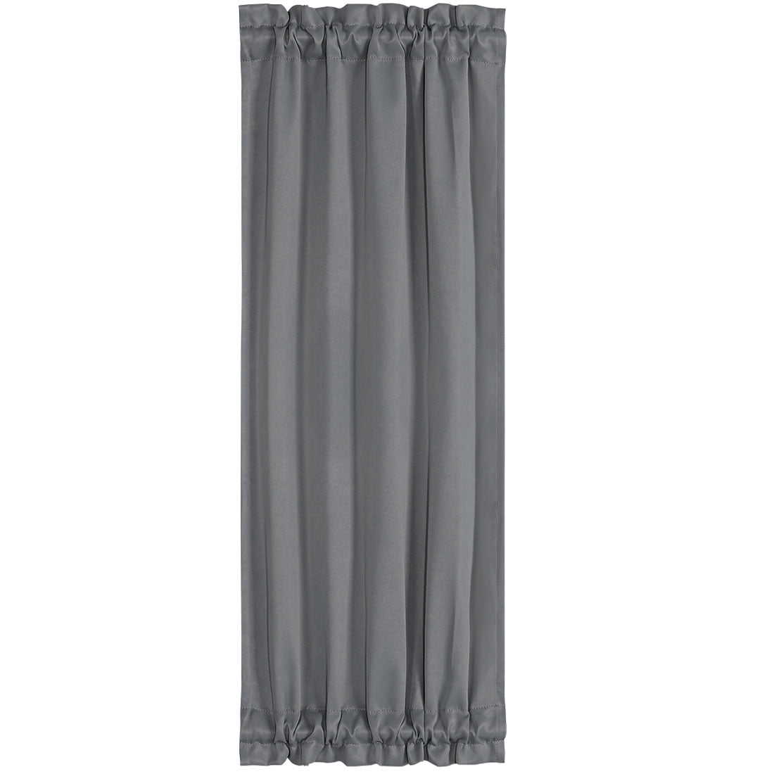 Unique Bargains Solid Window French Door Curtain Panel Gray 25" x 72"