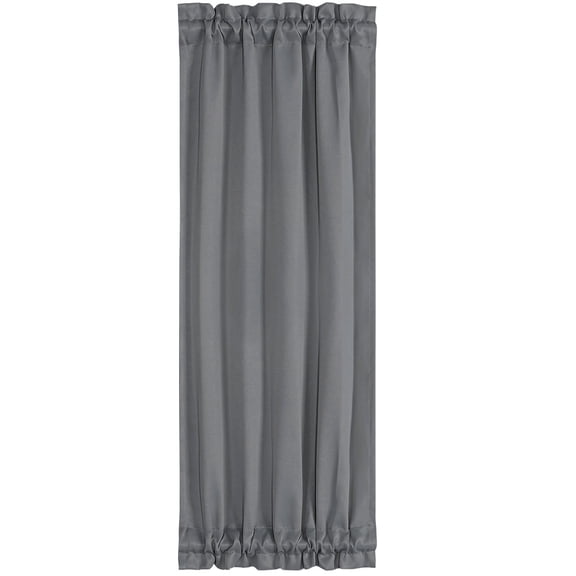Unique Bargains Solid Window French Door Curtain Panel Gray 25" x 72"