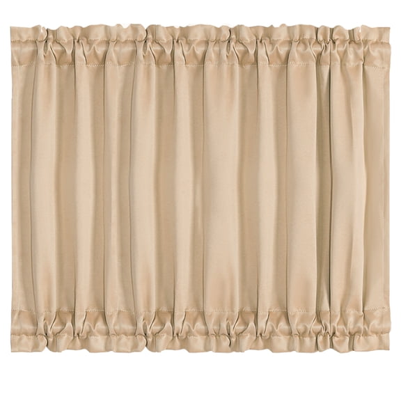 Unique Bargains Solid Window French Door Curtain Panel Khaki 54" x 40"