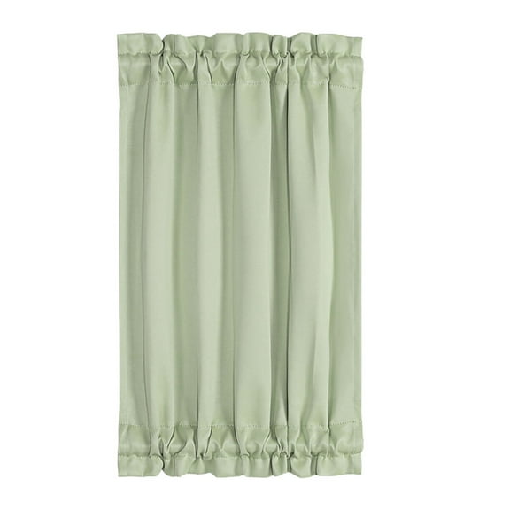 Unique Bargains Solid Window French Door Curtain Panel Light Green 25" x 40"