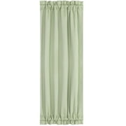 Unique Bargains Solid Window French Door Curtain Panel Light Green 25" x 72"