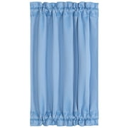 Unique Bargains Solid Window French Door Curtain Panel Sky Blue 25" x 40"