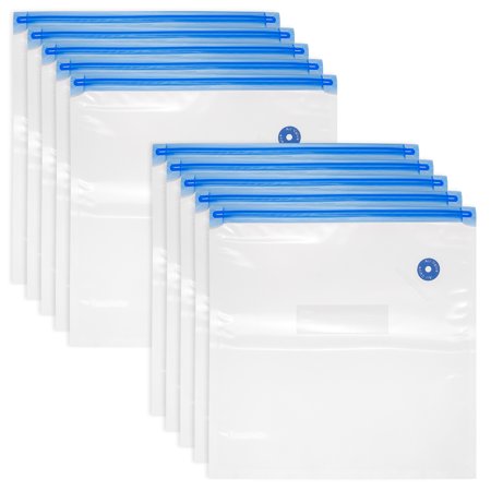 Unique Bargains Sous Vide Bags 10pcs, Reusable Zipper Food Vacuum Seal Bags With Air Valve Food Storage Bag 28cm x 26cm