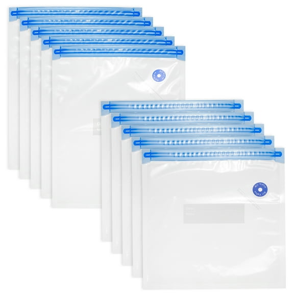 Unique Bargains Sous Vide Bags10PCS, Vacuum Food Sealer Bags With Air Valve Food Storage Bag 22cm x 21cm,28cm x 22cm