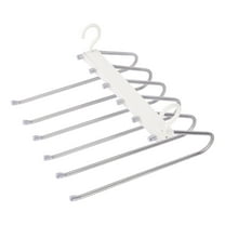 Unique Bargains Space Saving Non Slip Metal Pants Hangers 2 Pcs White