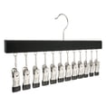 thumbnail image 1 of Unique Bargains Space Saving Wood Hat Hangers With 12 Hooks Black, 1 of 6