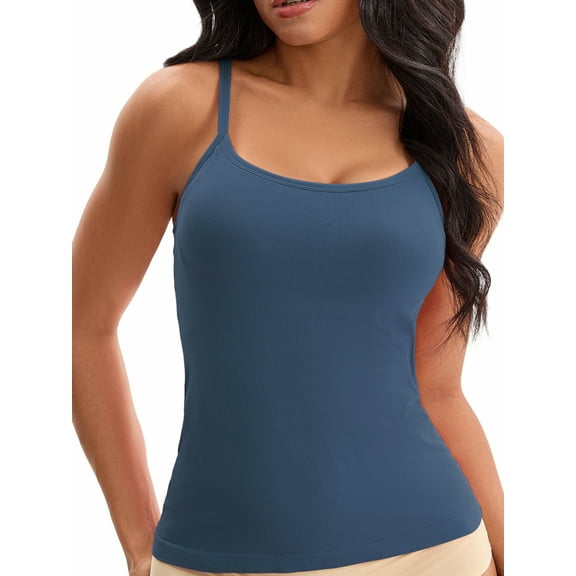 Unique Bargains Spaghetti Strap Camisole Sleeveless Top 3XL Dark Blue