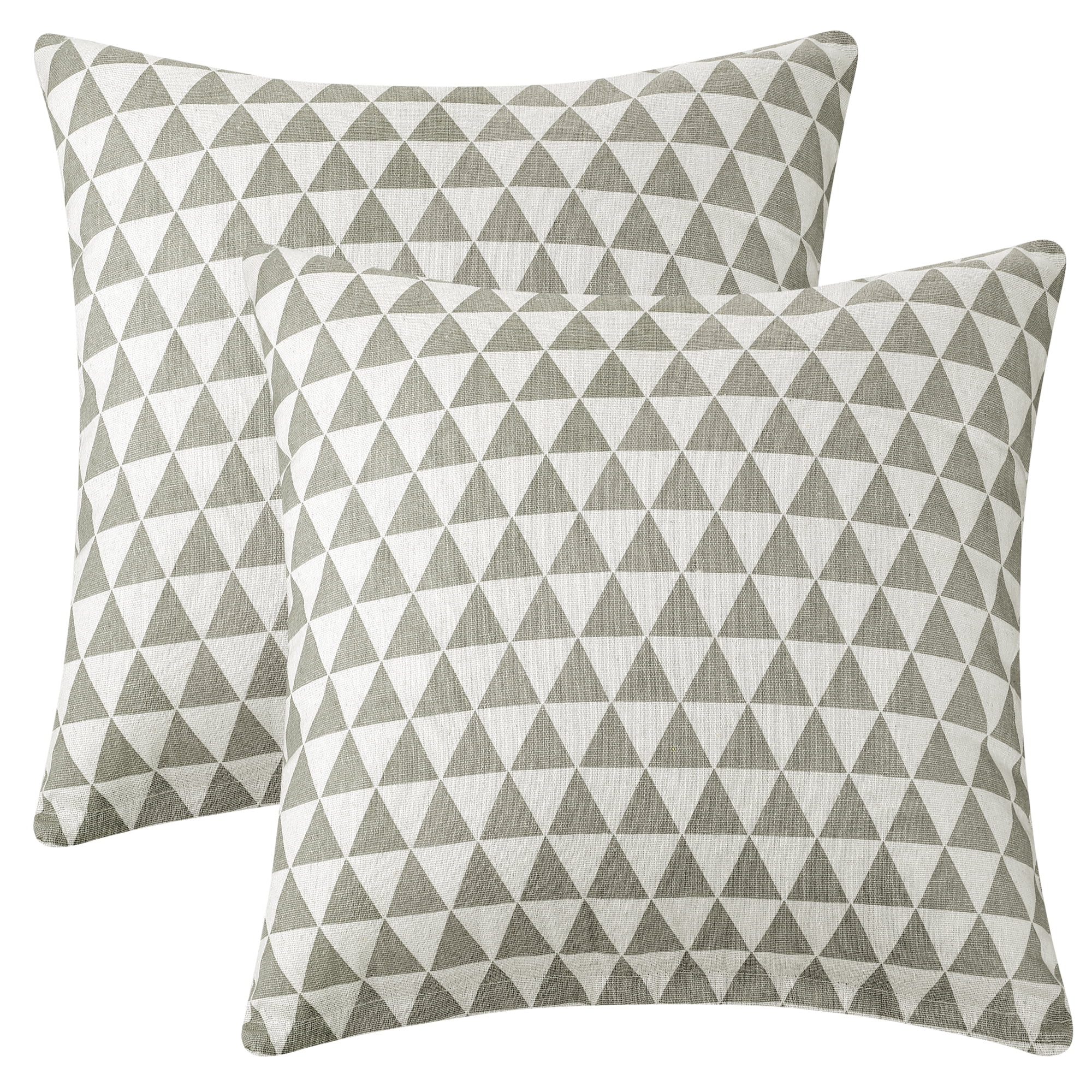 Unique Bargains Spandex Soft Home Decor Throw Decorative Pillow Covers (2 Count) Gray Triangle
