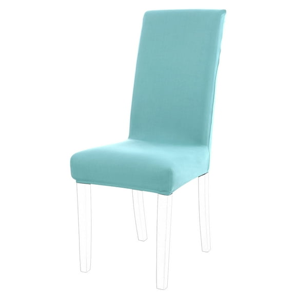 Unique Bargains Spandex Solid Dining Chair Covers Protector Slipcovers Sky Blue 6 Pcs