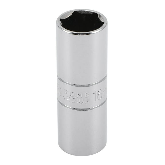 Unique Bargains Spark Plug Impact Socket 63mm for Car Motorcycle Dirtbike Repair Hardware Tool CR-V Silver Tone Durable 6 Point 16mm 1/2 Inch Drive