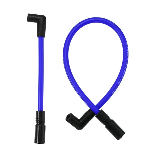 Unique Bargains Spark Plug Wire Kit for Harley Davidson Dyna FXD Softail 10.4mm 10mm 2 Pcs