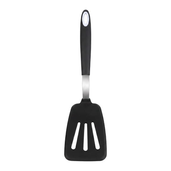 Unique Bargains Spatula Set with Rubber Tips for Non-Stick Cooking Black 13.6x3.7 inch