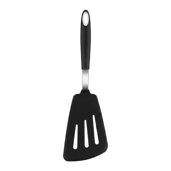 Unique Bargains Spatula Set with Rubber Tips for Non-Stick Cooking Black 14.8x4.1 inch