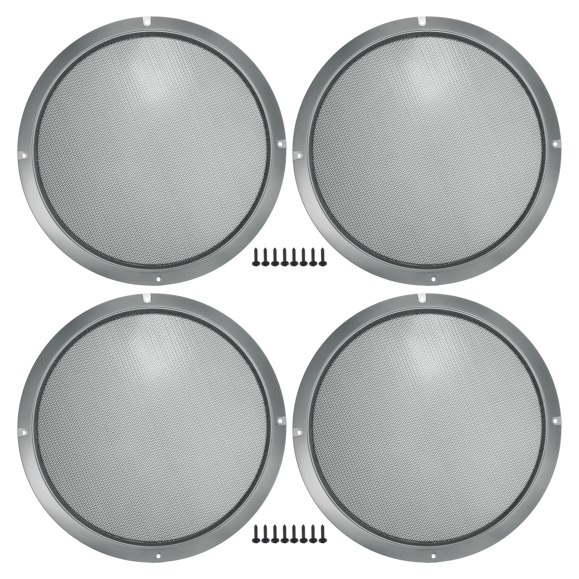 Unique Bargains Speaker Grills Cover Round Audio Speaker Subwoofer Protector Case Gray 10"