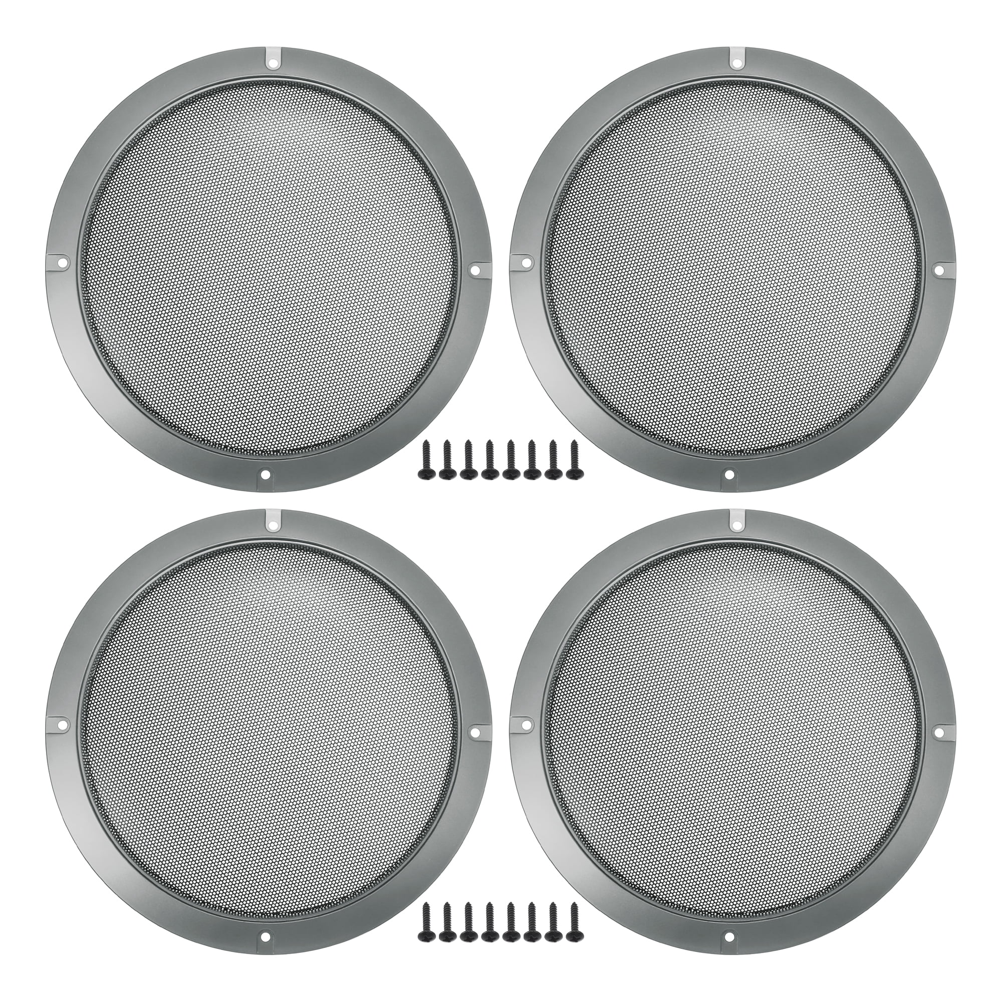 Unique Bargains Speaker Grills Cover Round Audio Speaker Subwoofer Protector Case Gray 8"