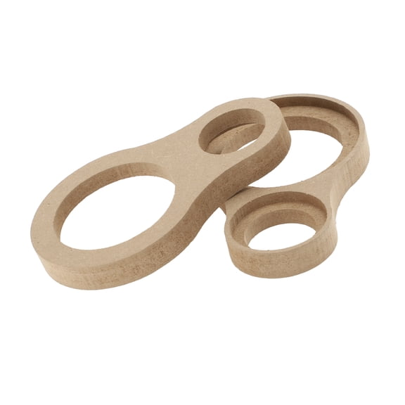 Unique Bargains Speaker Spacer Ring Adator Dual Rings for 1.2" for 3.5" Wood 2 Pcs Universal