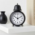 thumbnail image 1 of Unique Bargains Spherical Alarm Clock with Single Bell Design Black 3.3"L x 2.4"W x 5.1"H, 1 of 5