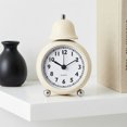 thumbnail image 1 of Unique Bargains Spherical Alarm Clock with Single Bell Design White 3.3"L x 2.4"W x 5.1"H, 1 of 5