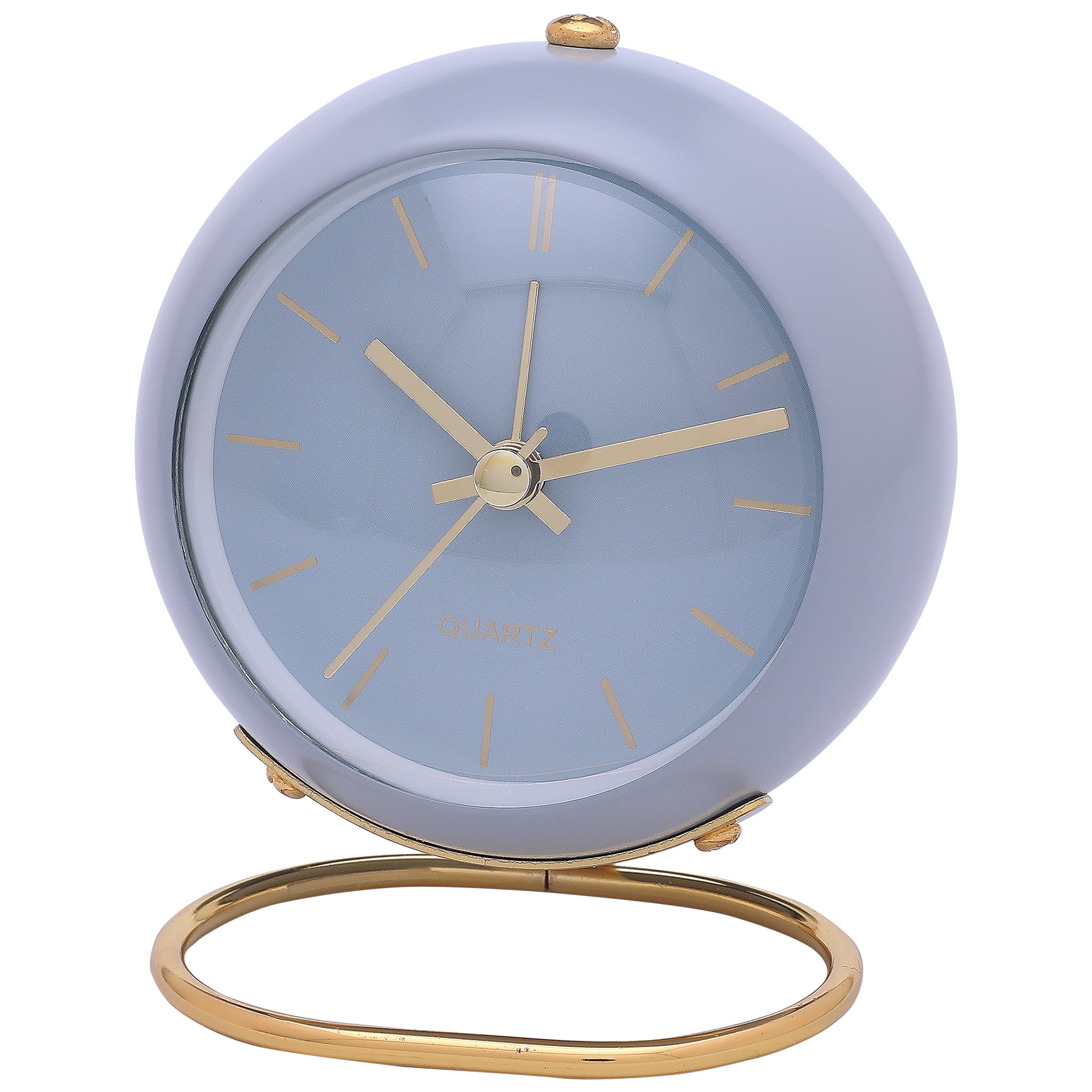 Unique Bargains Spherical Mechanical Alarm Clock Gray 4.1"L x 2.5"W x 3.5"H