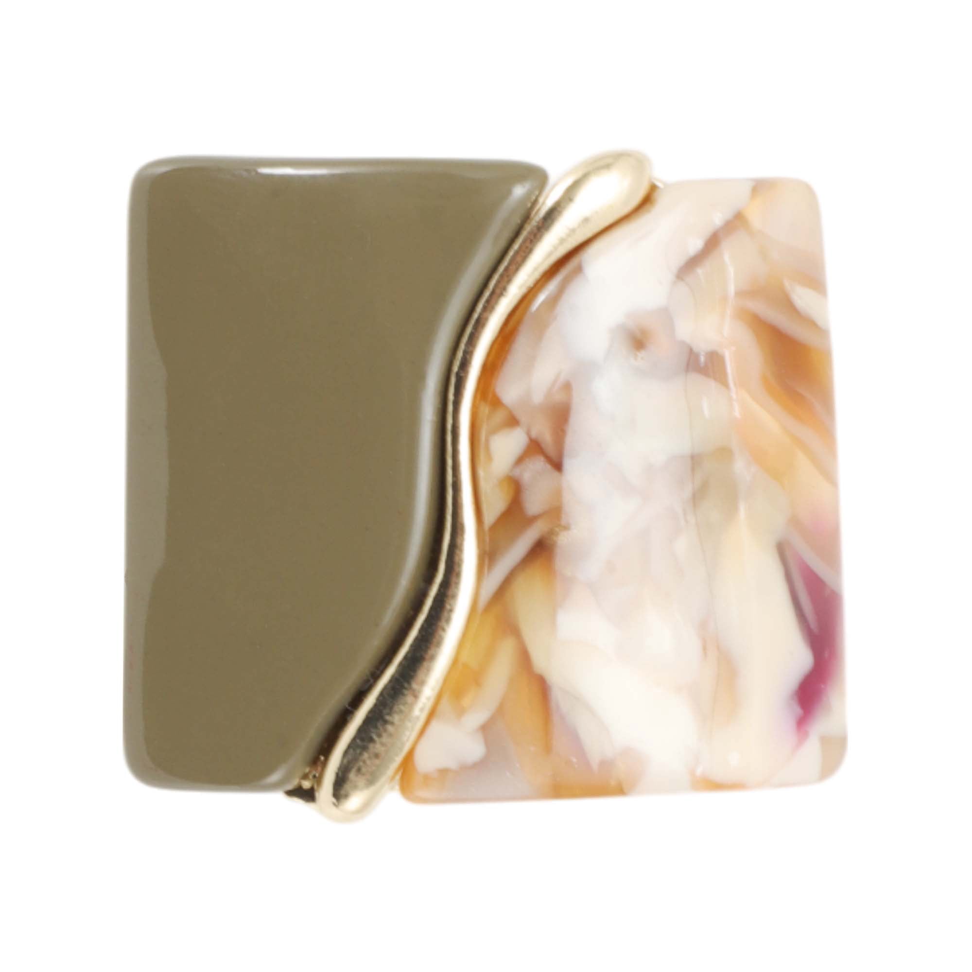Unique Bargains Splicing Ponytail Buckle Hair Clip for Women 1 Pc Gray, Green, Brown