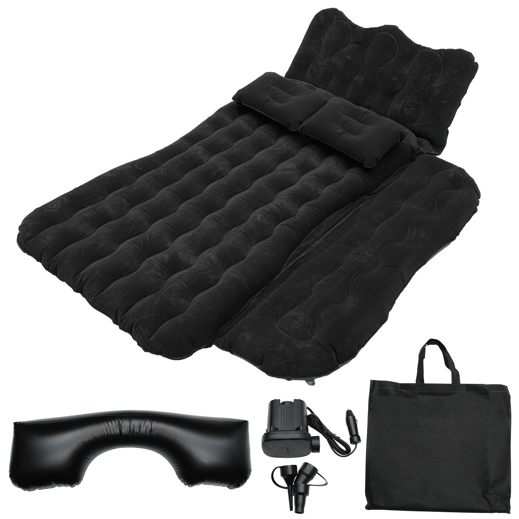 Unique Bargains Split Piers Long Leg Pier Air Pillows Repair Pads Air Pump Car Air Mattress Flocking Black Inflatable Thickened Camping Bed Flocking Mattress