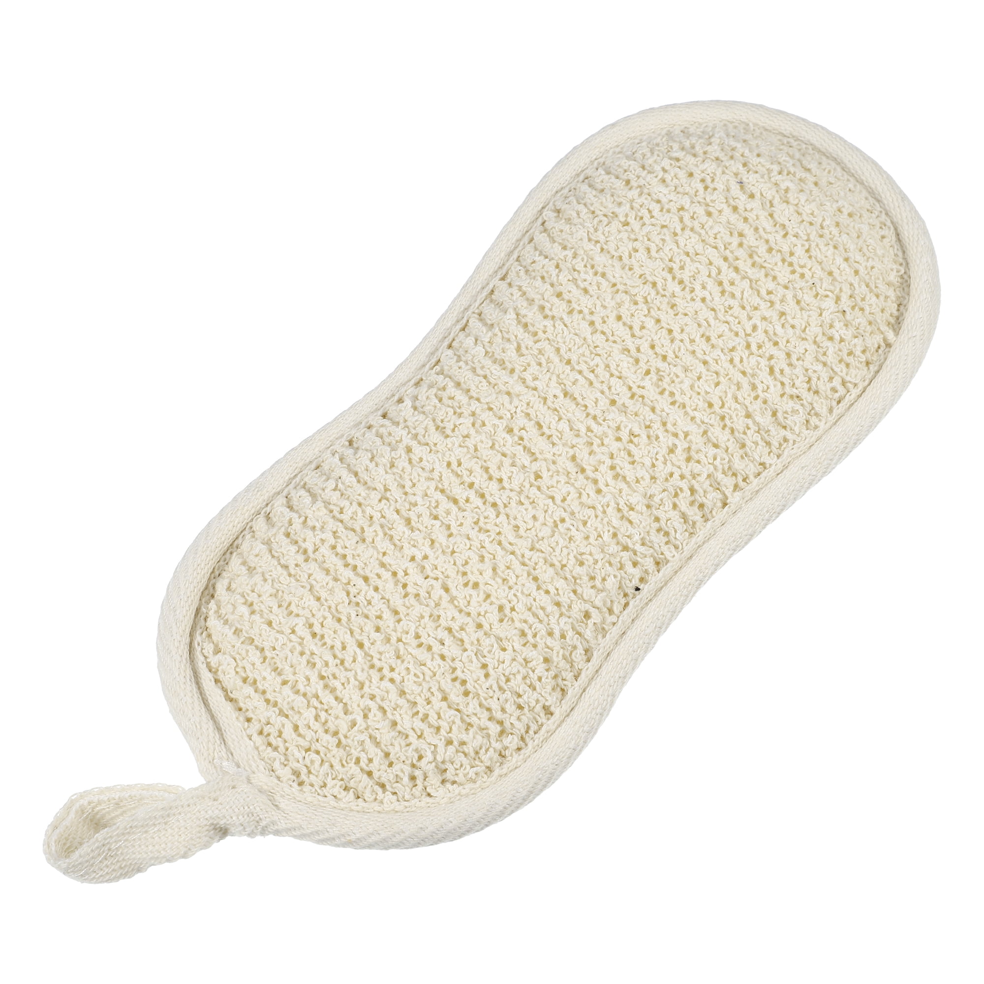 Unique Bargains Sponge Brush Exfoliating Gloves for Bathroom 7.48x3.54x1.06 Beige 1 Pc