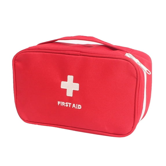 Unique Bargains Sport Camping Hiking Medic First Aid Empty Kit Storage Bag Red