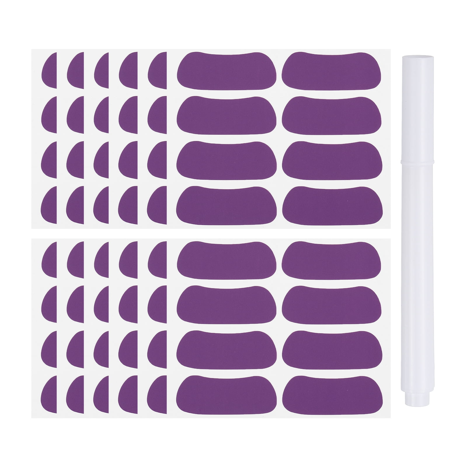 Unique Bargains Sports Eye Stickers Set with Pencil for Baseball and Softball Games Purple