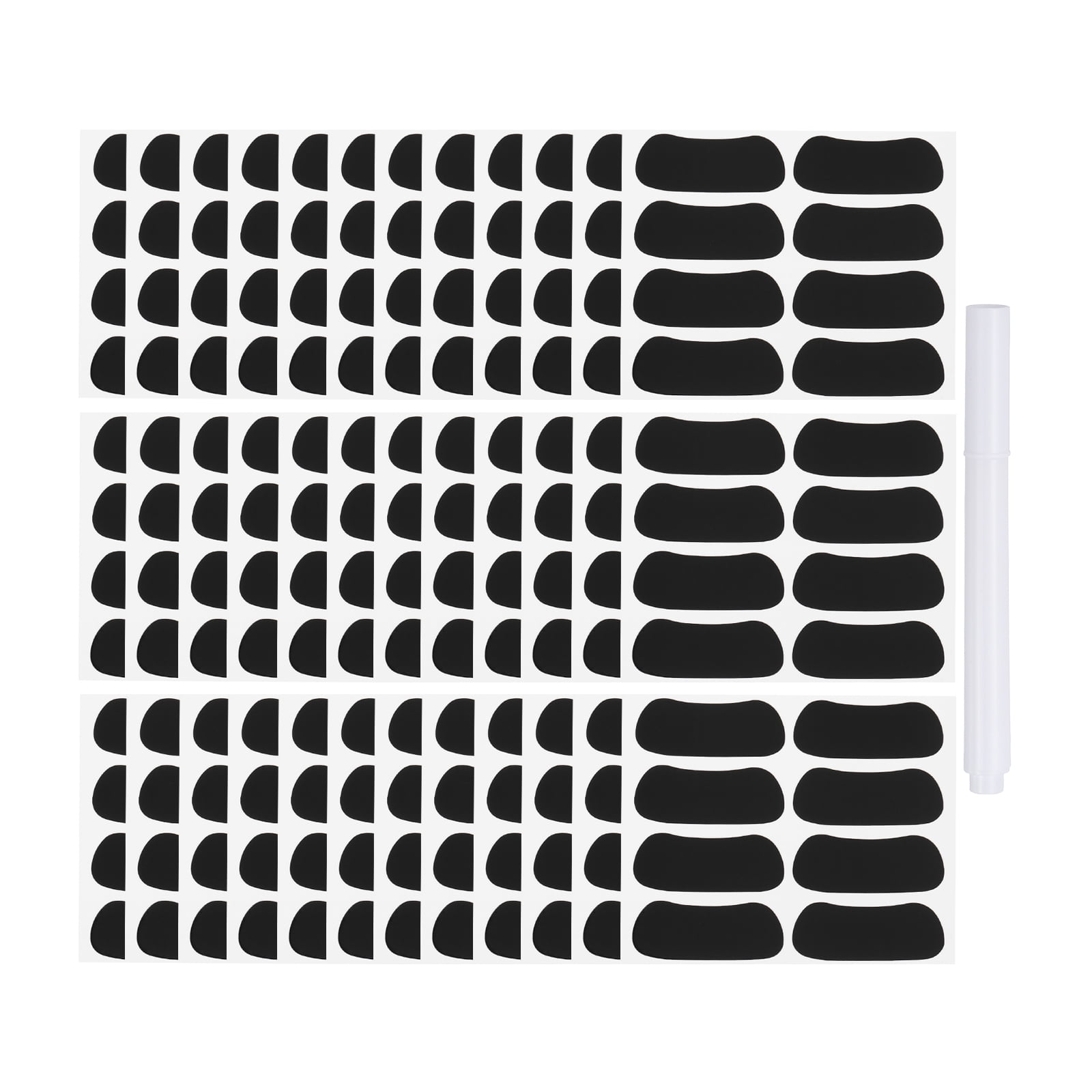 Unique Bargains Sports Stickers Set Breathable Eye Strips Face Stickers with Pencil Black