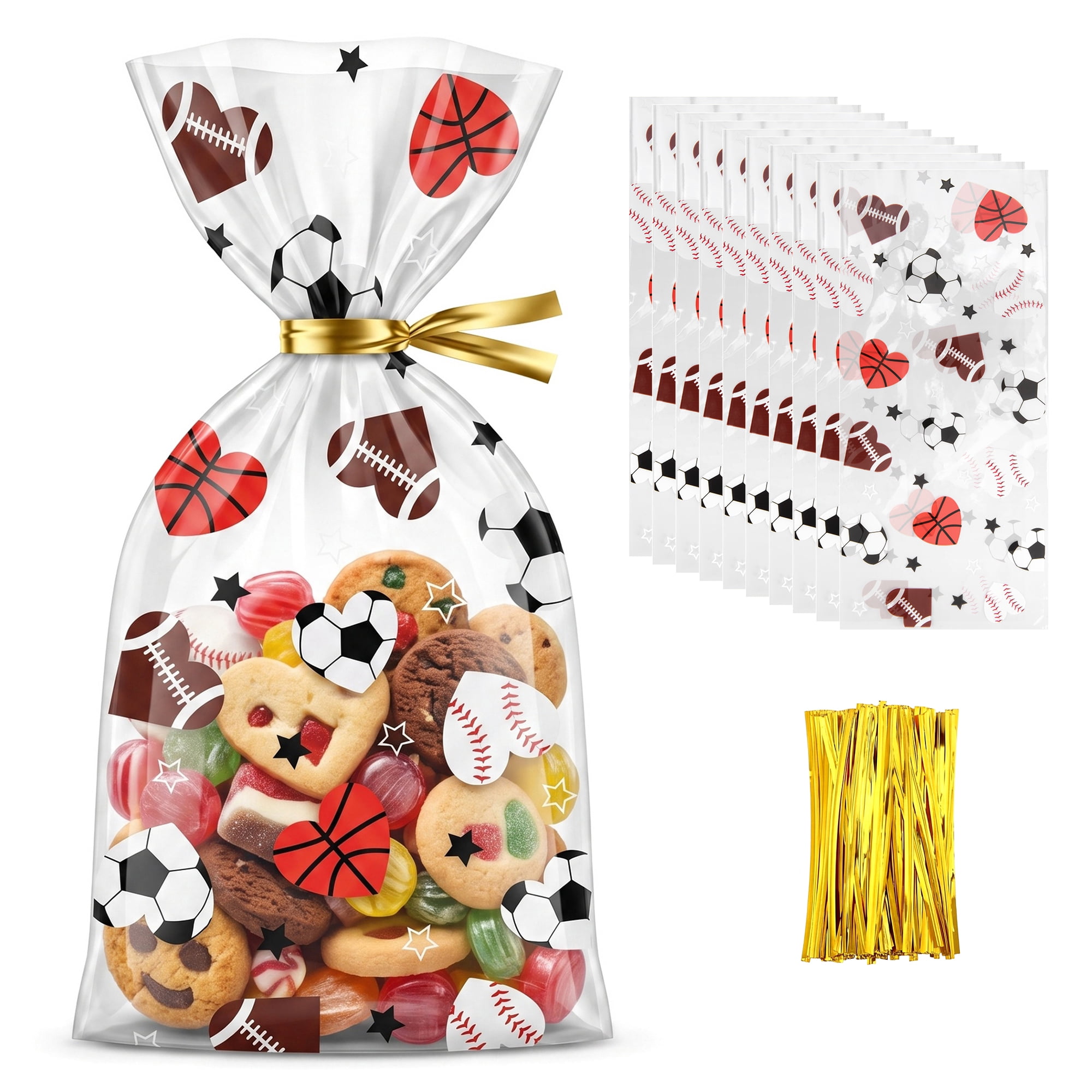 Unique Bargains Sports Treat Gift Box for Cookies and Snacks Multicolor 4.9" x 10.8"
