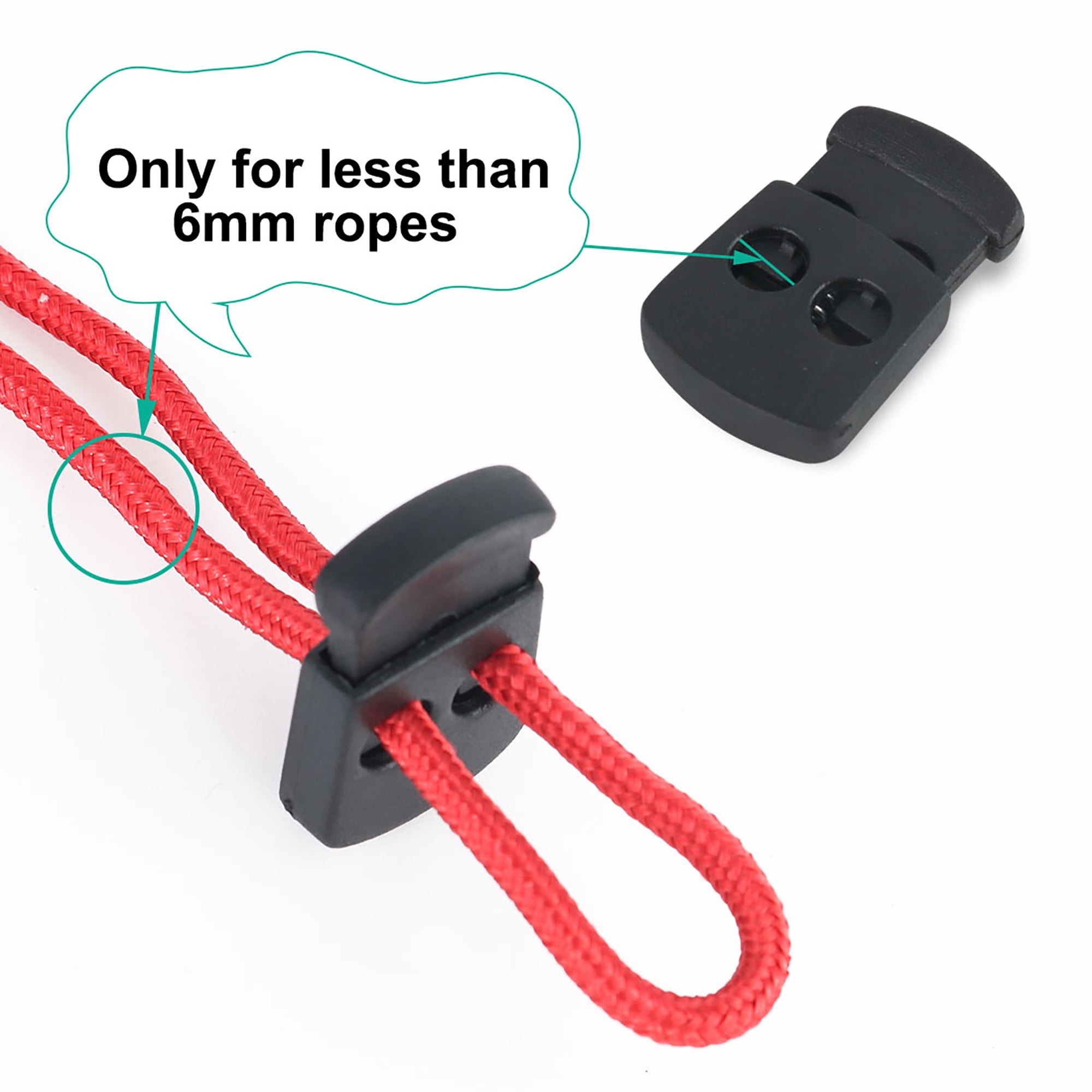 Unique Bargains Plastic Cord Lock Spring Rope End Stop Toggle Stoppers For  Outdoor Camping : Target