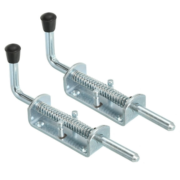 Unique Bargains Spring Loaded Latch Pin 8.66', 2 Pack Iron Security Latch Sliding Barrel Bolt Lock