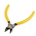 thumbnail image 1 of Unique Bargains Spring Loaded Metal Diagonal Pliers Wire Cutter Tool Yellow 5", 1 of 2