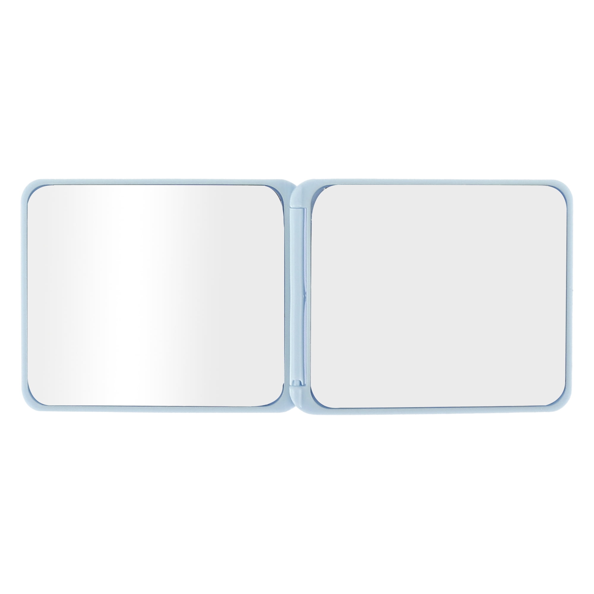 Unique Bargains Square Compact Mirror Cosmetic Mirror 1 Pc Blue