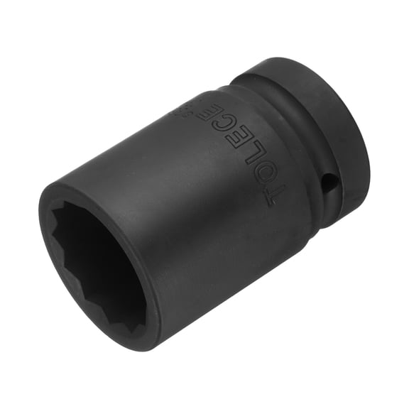 Unique Bargains Square Drive 12-Point Impact Socket, Chrome-Moly Steel, Standard Metric Sizes mm 36