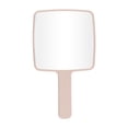 thumbnail image 1 of Unique Bargains Square Handheld Mirror 6.3" W x 11" L with Handle Pink, 1 of 7